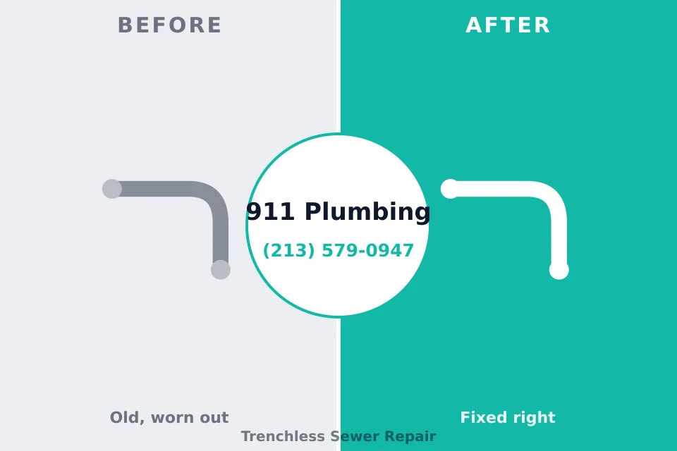Before and after: plumbing repair Bonanza, GA